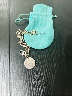 Tiffany & Co. Return to Tiffany Round Tag Charm Bracelet - 925 Silver